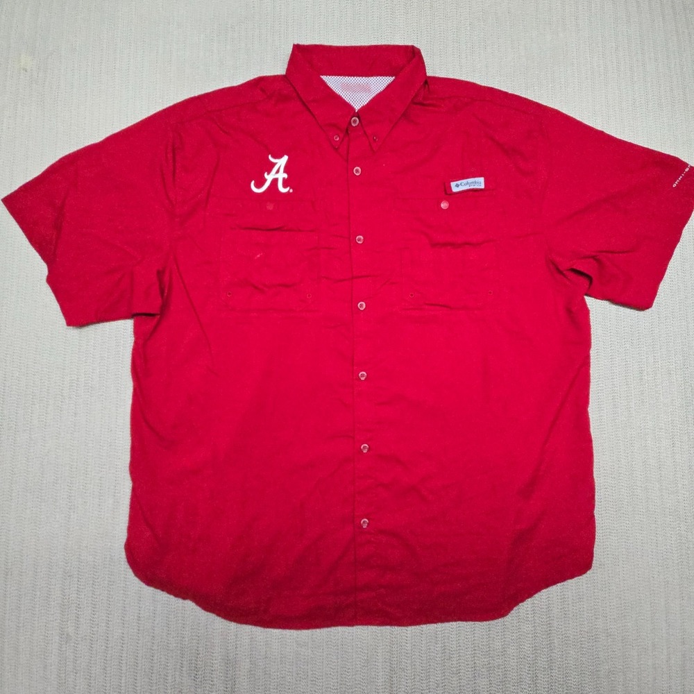 Columbia PFG  Alabama Crimson Tide Shirt Mens XL Super Bonehead SEC Football